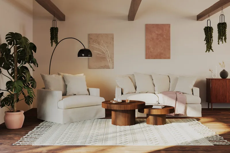 Kopparbo Soffbord 75 cm Runt Valnöt - Mörkbrunt valnötsträ - Möbler - Bord & matgrupper - Soffbord