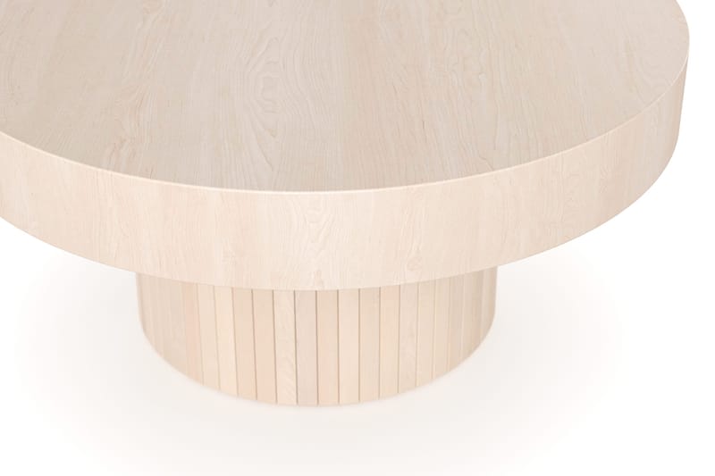 Kopparbo Soffbord 75 cm Runt Vitlaserad Ek - Ljust vitlaserat ekträ - Möbler - Bord & matgrupper - Soffbord