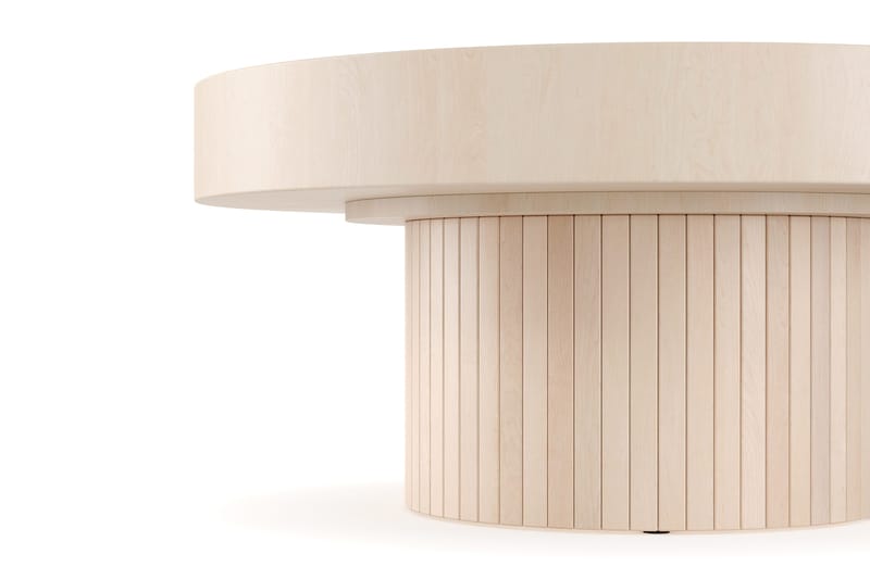 Kopparbo Soffbord 75 cm Runt Vitlaserad Ek - Ljust vitlaserat ekträ - Möbler - Bord & matgrupper - Soffbord