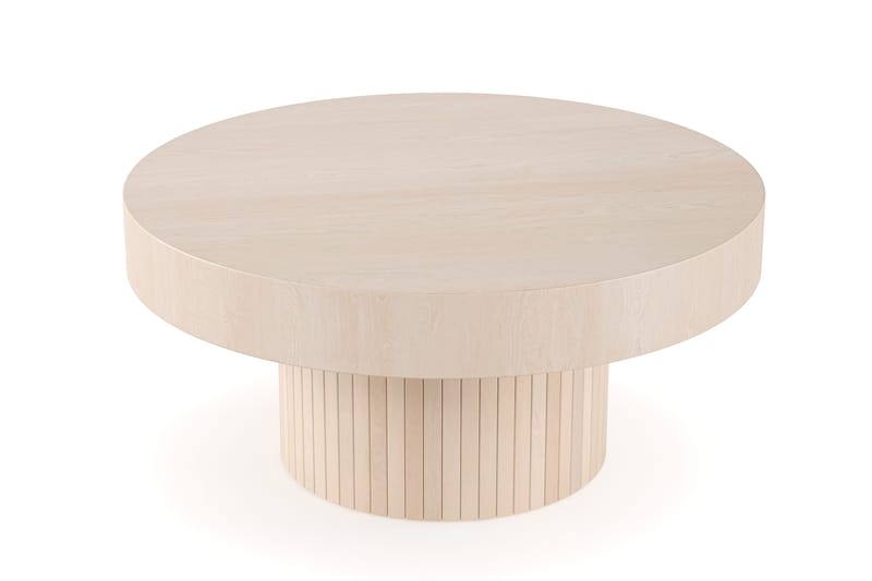 Kopparbo Soffbord 75 cm Runt Vitlaserad Ek - Ljust vitlaserat ekträ - Möbler - Bord & matgrupper - Soffbord