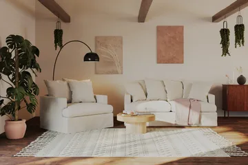 Kopparbo Soffbord 75 cm Runt Vitlaserad Ek - Vitlaserad ek - Möbler - Bord & matgrupper - Soffbord