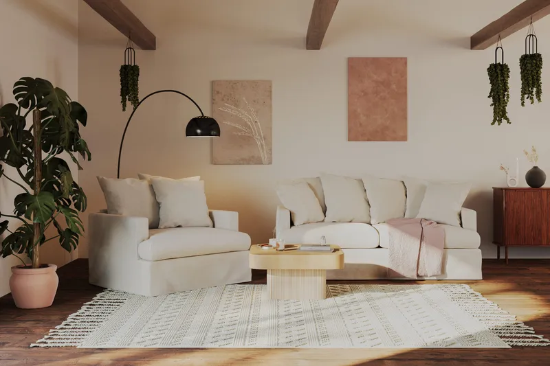 Kopparbo Soffbord 80 cm - Ljust vitlaserat ekträ - Möbler - Bord & matgrupper - Soffbord