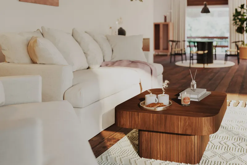 Kopparbo soffbord 80 cm Valnöt - Mörkbrunt valnötsträ - Möbler - Bord & matgrupper - Soffbord