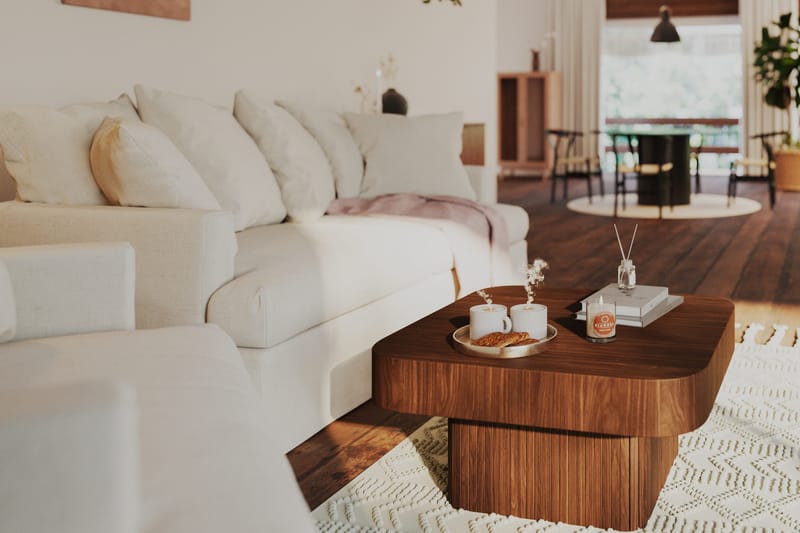 Kopparbo soffbord 80 cm Valnöt - Mörkbrunt valnötsträ - Möbler - Bord & matgrupper - Soffbord