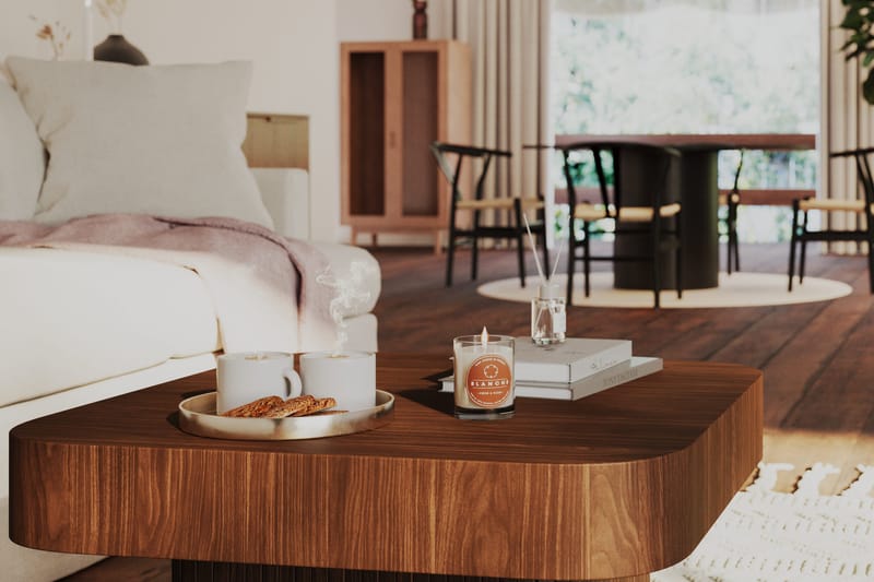 Kopparbo soffbord 80 cm Valnöt - Mörkbrunt valnötsträ - Möbler - Bord & matgrupper - Soffbord