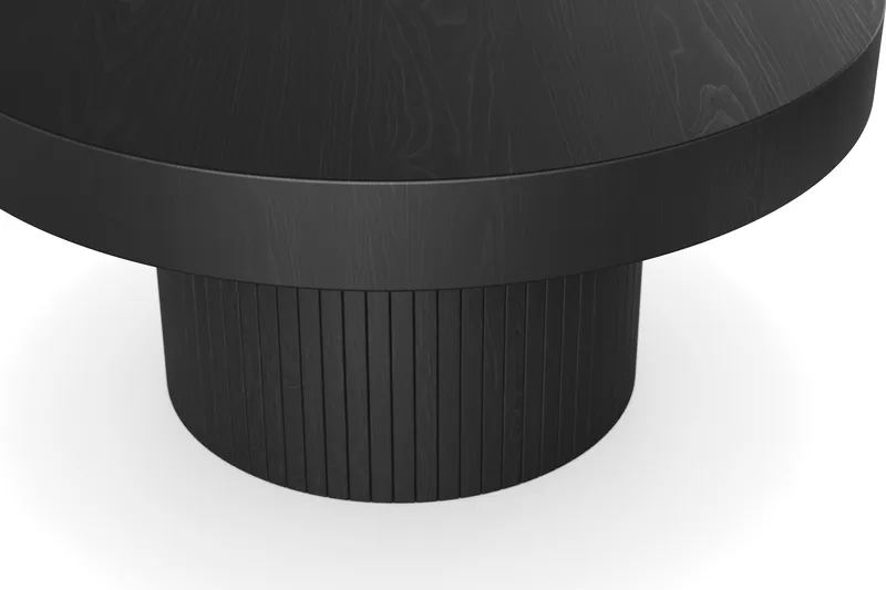 Kopparbo Soffbord 90 cm Runt Svart - Svart trä - Möbler - Bord & matgrupper - Soffbord