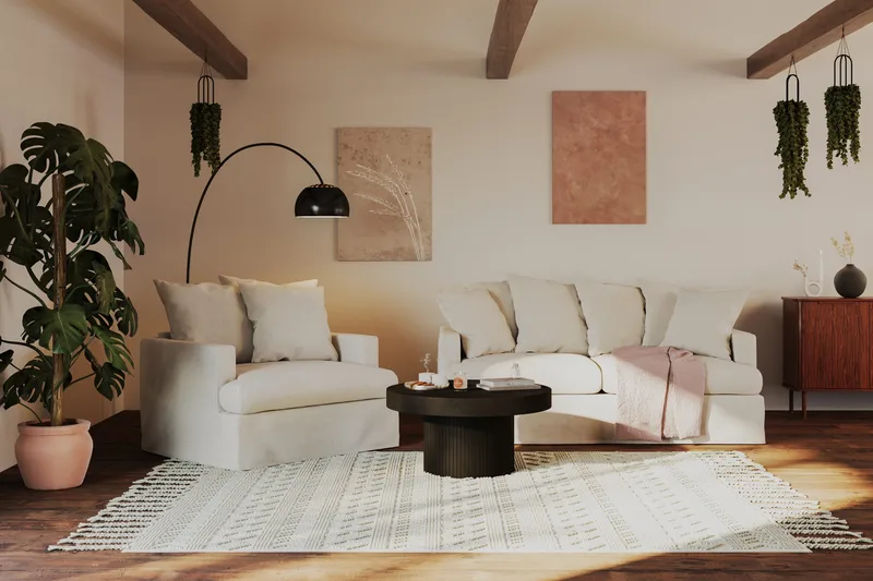 Kopparbo Soffbord 90 cm Runt Svart - Svart trä - Möbler - Bord & matgrupper - Soffbord