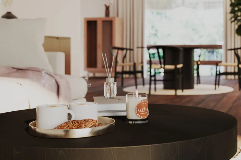 Kopparbo Soffbord 90 cm Runt Svart - Svart trä - Möbler - Bord & matgrupper - Soffbord