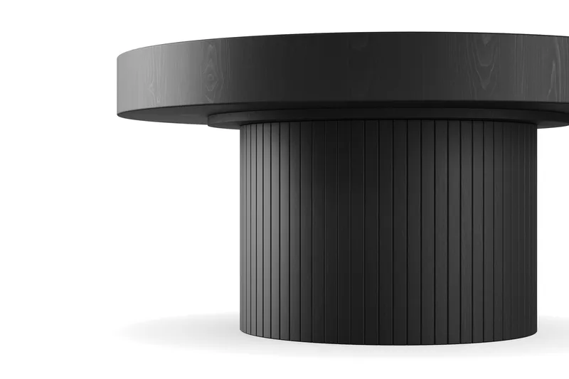 Kopparbo Soffbord 90 cm Runt Svart - Svart trä - Möbler - Bord & matgrupper - Soffbord