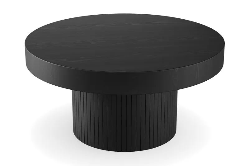 Kopparbo Soffbord 90 cm Runt Svart - Svartlaserad ek - Möbler - Bord & matgrupper - Soffbord