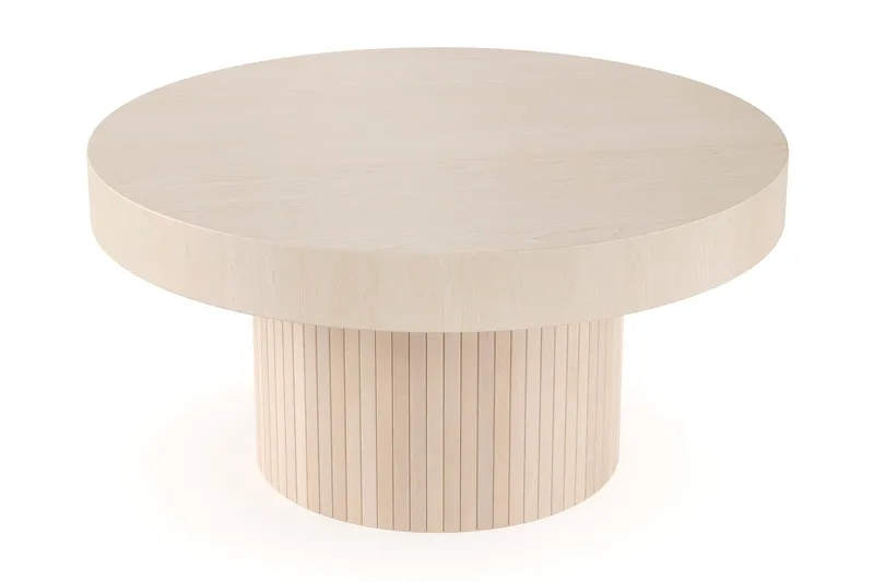 Kopparbo Soffbord 90 cm Runt Vitlaserad Ek - Ljust vitlaserat ekträ - Möbler - Bord & matgrupper - Soffbord