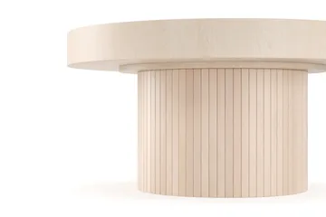 Kopparbo Soffbord 90 cm Runt Vitlaserad Ek - Vitlaserad ek - Möbler - Bord & matgrupper - Soffbord