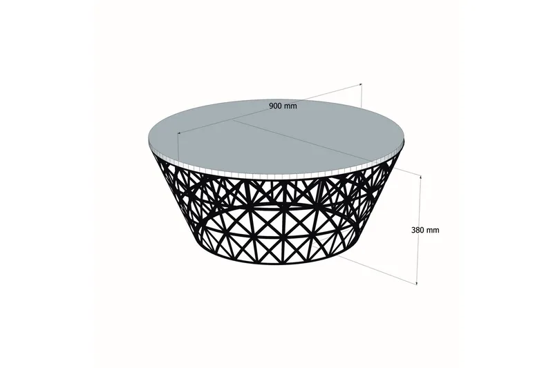 Koraleigh Soffbord 90 cm Runt Marmormönster - Svart - Möbler - Bord & matgrupper - Soffbord