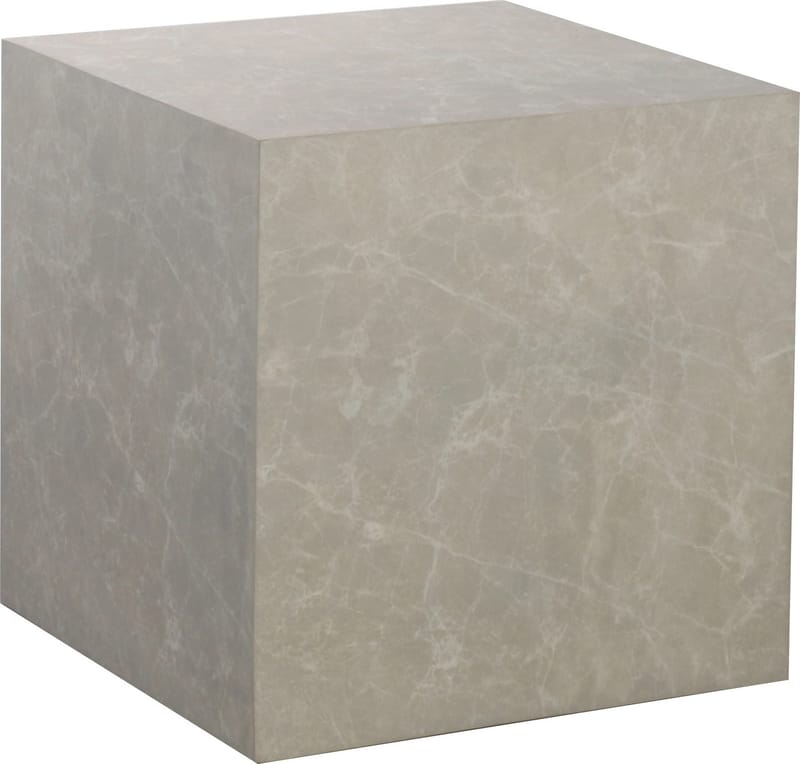 Soffbord kuben 60 x 60 x 60 cm - Beige marmor utseende, Beige marmor utseende