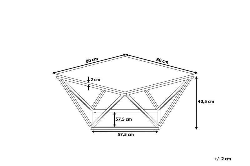 Kubsch Soffbord Svart Marmormönster - Svart - Möbler - Bord & matgrupper - Soffbord