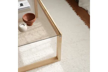 Kuselov Soffbord 85 cm - Ljus Natur/Glas - Möbler - Bord & matgrupper - Soffbord