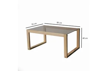 Kuselov Soffbord 85 cm - Ljus Natur/Glas - Möbler - Bord & matgrupper - Soffbord