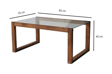 Kuselov Soffbord 85 cm - Natur/Glas - Möbler - Bord & matgrupper - Soffbord