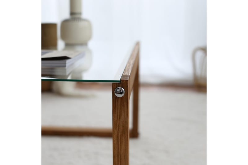 Kuselov Soffbord 85 cm - Natur/Glas - Möbler - Bord & matgrupper - Soffbord