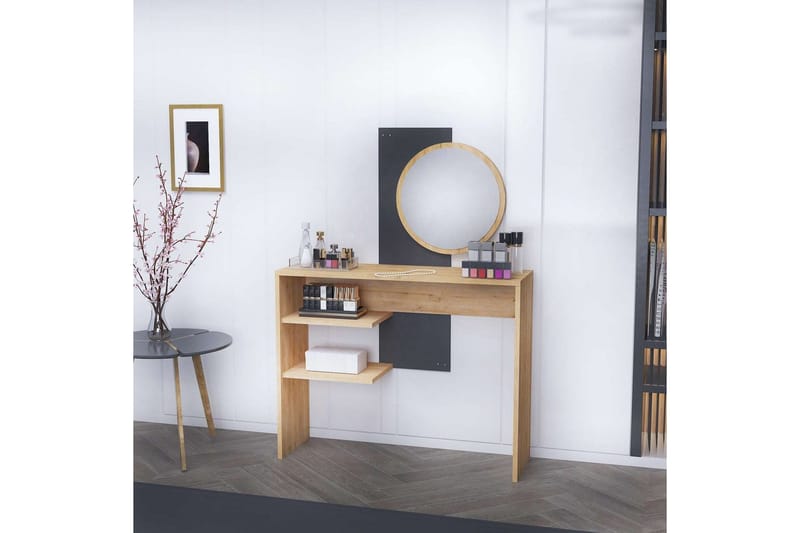 Laxman Sminkbord 96 cm - Blå/Antracit - Möbler - Bord & matgrupper - Sminkbord & toalettbord - Sminkbord med spegel