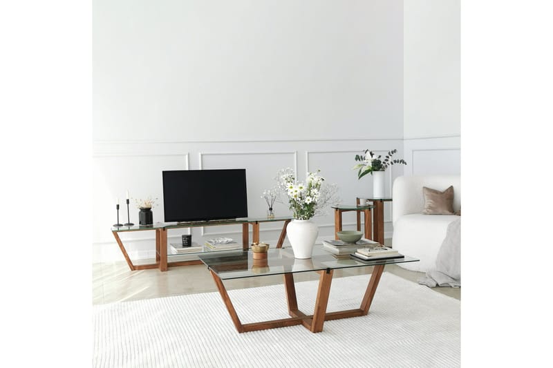 Liepene Soffbord 105x35x105 cm - Brun - Möbler - Bord & matgrupper - Soffbord