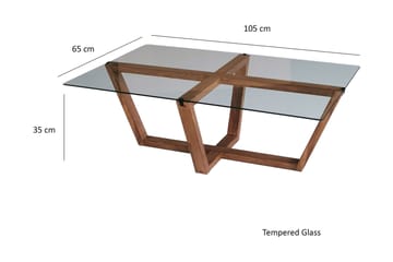Liepene Soffbord 105x35x105 cm - Brun - Möbler - Bord & matgrupper - Soffbord