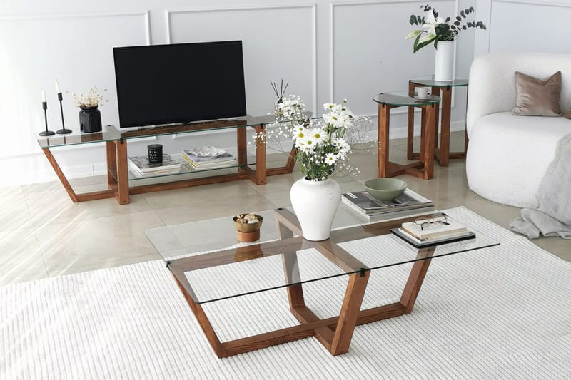 Liepene Soffbord 105x35x105 cm - Brun - Möbler - Bord & matgrupper - Soffbord