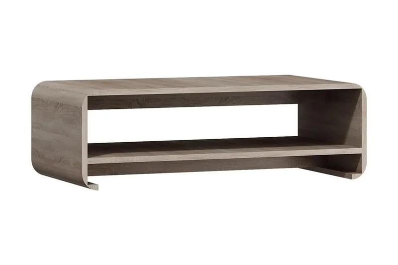 Linksa Soffbord 120 cm med Förvaring Hylla NO_BRAND Beige||Grey - Möbler - Bord & matgrupper - Soffbord