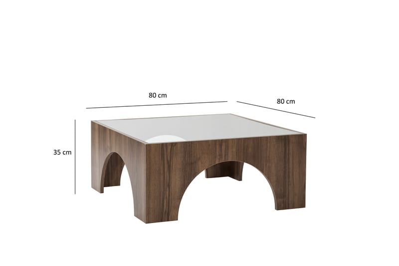 Lowan Soffbord 80 cm - Mörkbrun - Möbler - Bord & matgrupper - Soffbord
