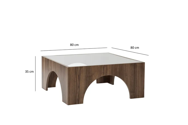 Lowan Soffbord 80 cm - Valnöt - Möbler - Bord & matgrupper - Soffbord