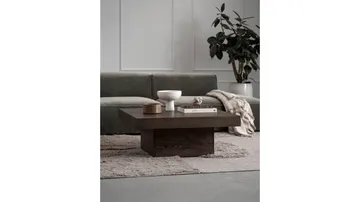 Soffbord Lunvik 100x100 cm - Brunlackat - Möbler - Bord & matgrupper - Soffbord