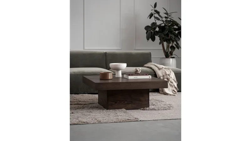 Soffbord Lunvik 100x100 cm - Brunlackat - Möbler - Bord & matgrupper - Soffbord