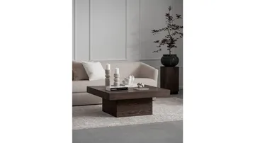 Soffbord Lunvik 100x100 cm - Brunlackat - Möbler - Bord & matgrupper - Soffbord