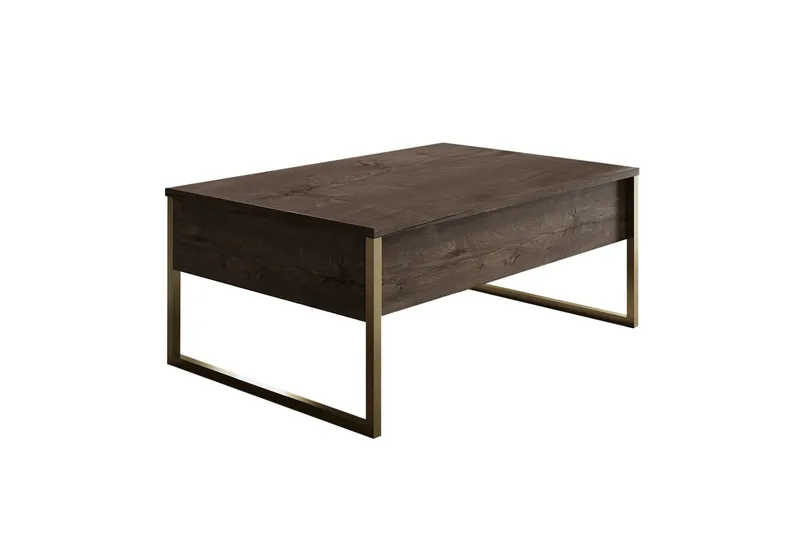 Luxe Soffbord 90x40 cm Brun/Guld, Hanah Home