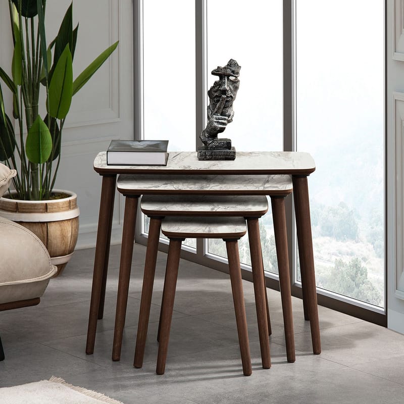 Lyvenn Satsbord 70 cm - Vit - Möbler - Bord & matgrupper - Soffbord - Kistbord