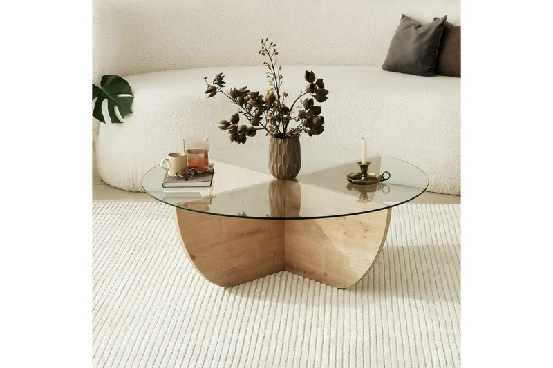 Makhan Soffbord 90 cm, Ek