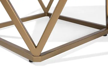 Malibu Kvadratiskt Soffbord 80 cm i Marmor med Metallstativ - Vit - Möbler - Bord & matgrupper - Soffbord