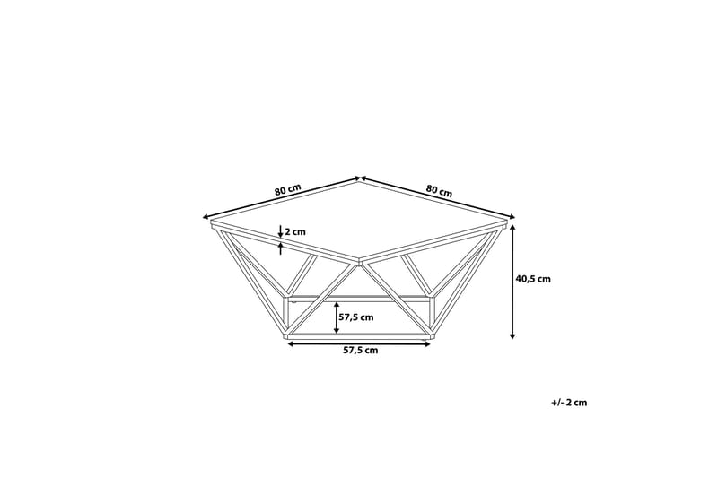 Malibu Soffbord 80 cm - Vit - Möbler - Bord & matgrupper - Soffbord