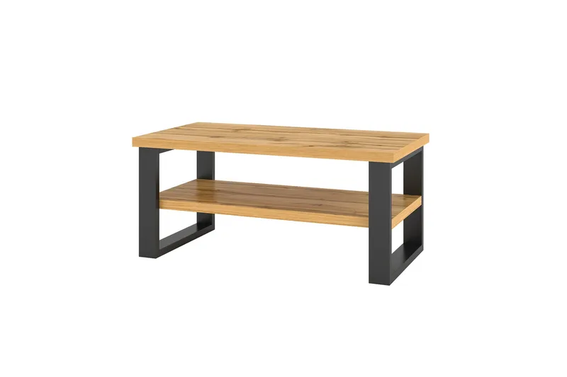 Malissa 110 cm Rektangulärt Soffbord med Förvaring i Mörkt Trä, Brun