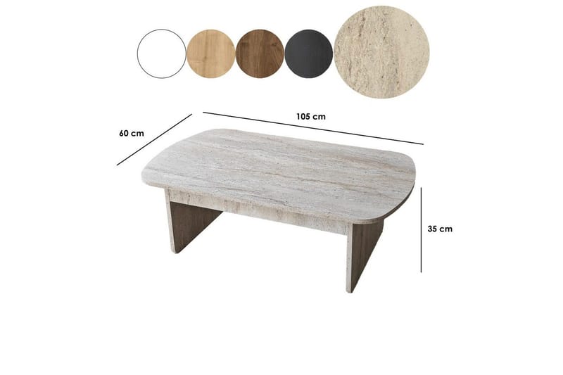 Soffbord Malo Travertin - Travertin - Möbler - Bord & matgrupper - Soffbord