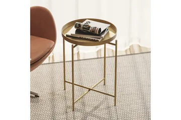 Mamta Fällbart Runt Soffbord 46 cm i Metall - Guld - Möbler - Bord & matgrupper - Soffbord