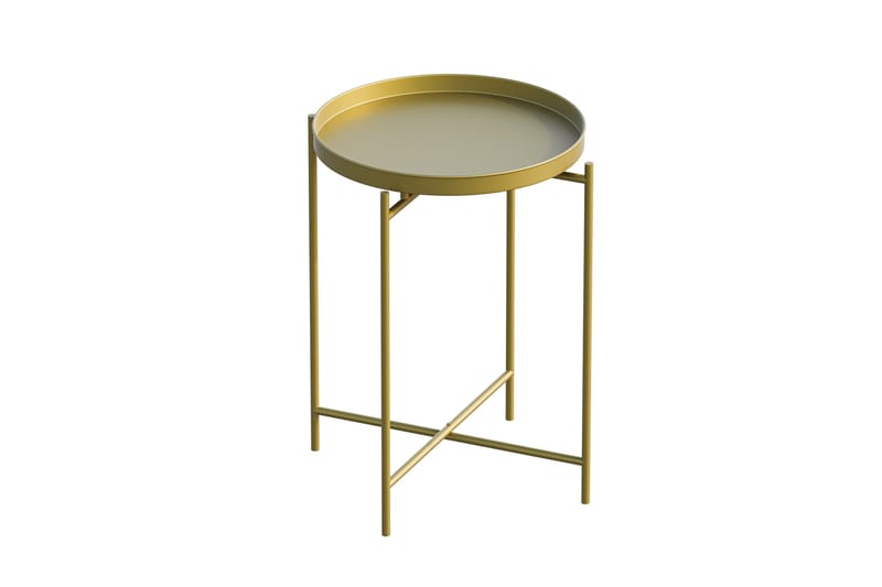 Mamta Fällbart Runt Soffbord 46 cm i Metall - Guld - Möbler - Bord & matgrupper - Soffbord