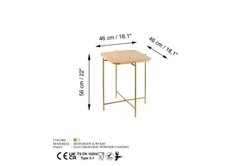 Mamta Kvadratiskt Soffbord 46 cm i Ljust Trä - Beige - Möbler - Bord & matgrupper - Soffbord
