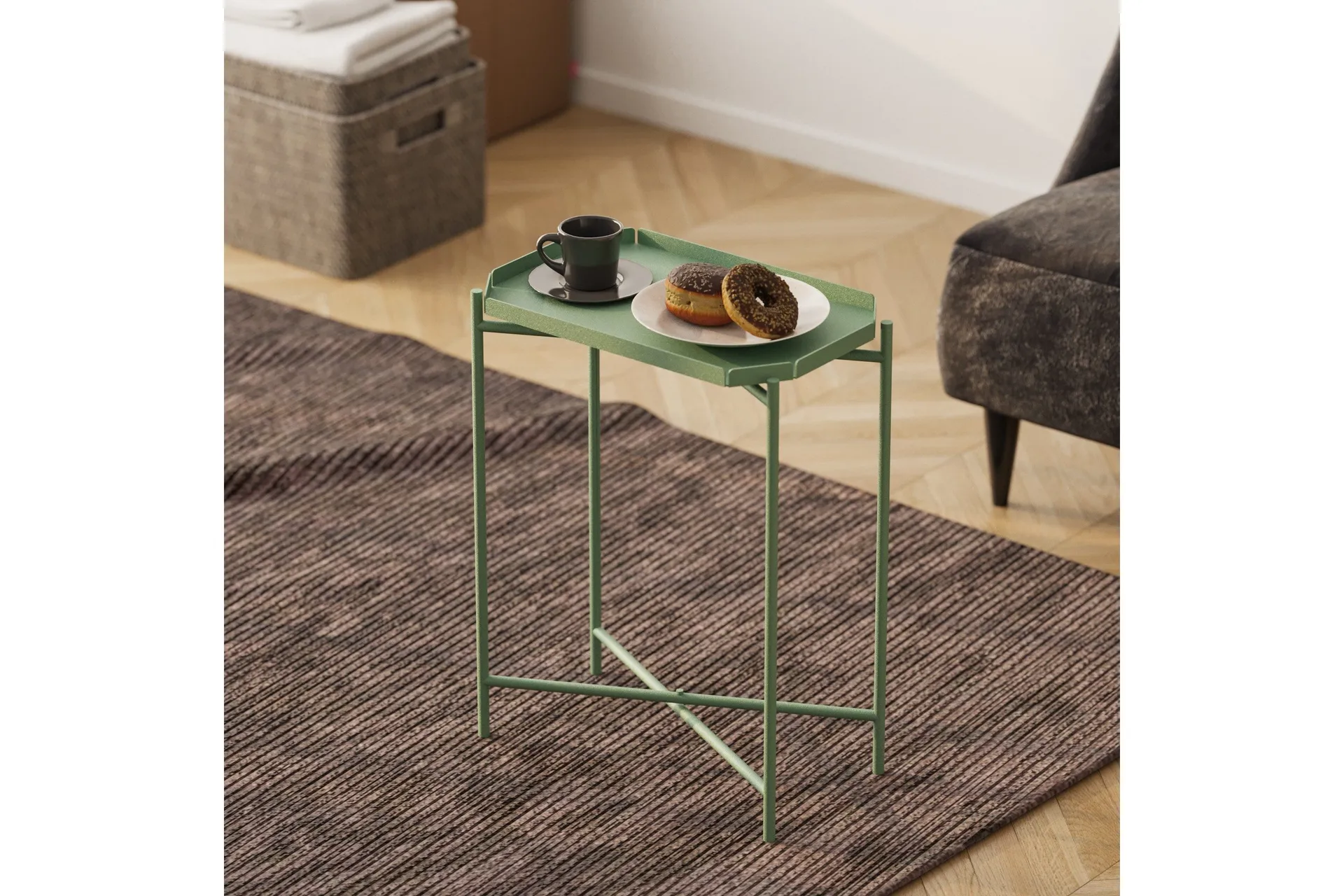 Metasll Mamta Rektangulärt Soffbord 40 cm i Metall Grön - Möbler - Black Friday ...