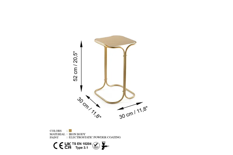 Mamta Soffbord 30 cm - Guld - Möbler - Bord & matgrupper - Soffbord