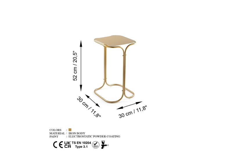 Mamta Soffbord 30 cm - Guld - Möbler - Bord & matgrupper - Soffbord