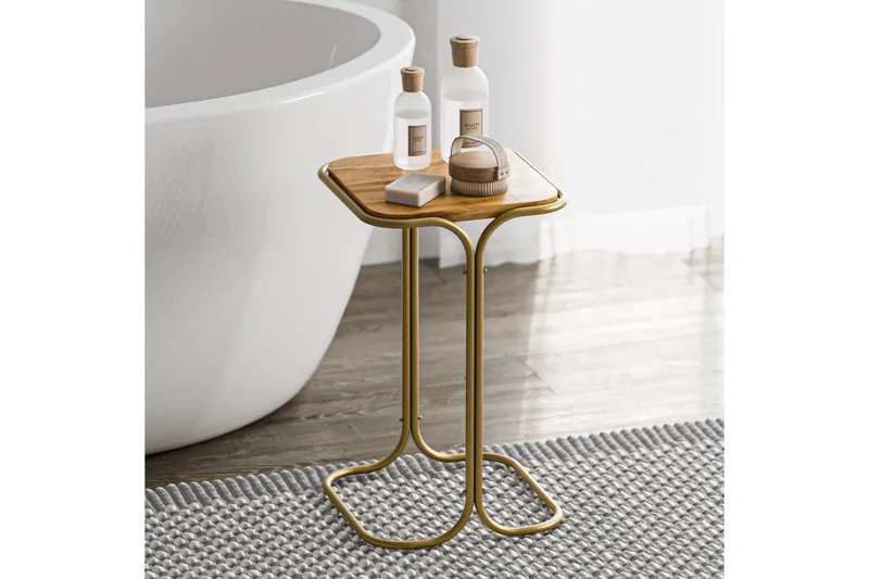 Mamta Soffbord 30 cm - Guld/Natural - Möbler - Bord & matgrupper - Soffbord