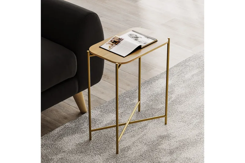 Mamta Soffbord 40 cm - Guld/Natural - Möbler - Bord & matgrupper - Soffbord