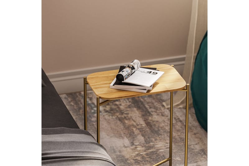 Mamta Soffbord 40 cm - Guld/Natural - Möbler - Bord & matgrupper - Soffbord