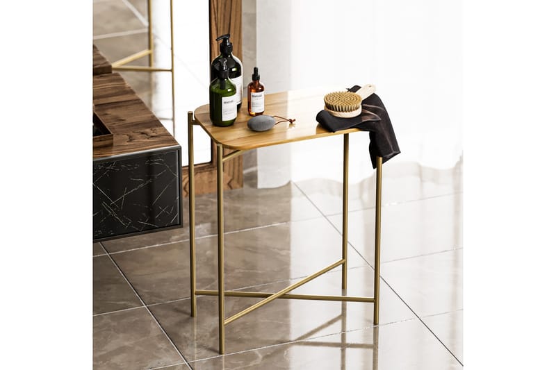 Mamta Soffbord 40 cm - Guld/Natural - Möbler - Bord & matgrupper - Soffbord
